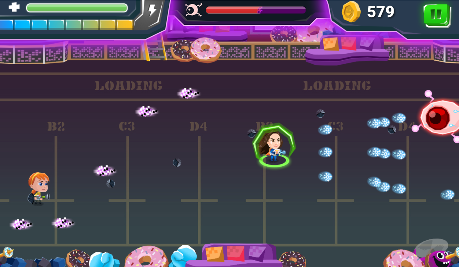 Nick Blaster Squad Game Final Boss Almost Beat Screenshot.