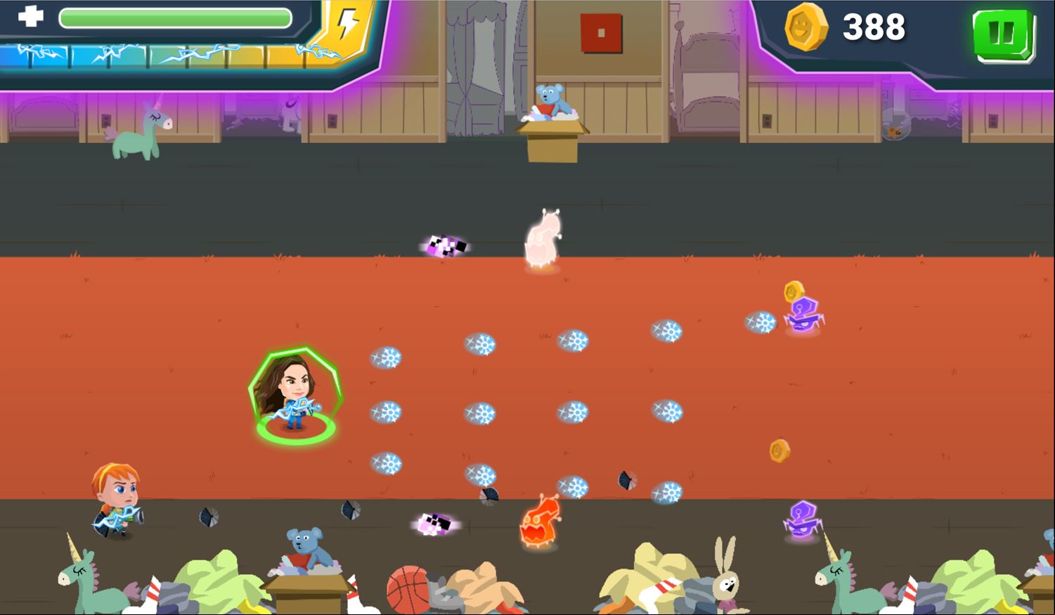 Nick Blaster Squad Game Loud House Level Screenshot.
