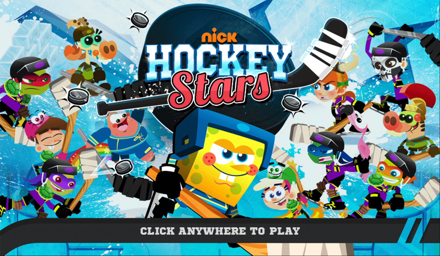 Nick Hockey Stars Welcome Screen Screenshot.