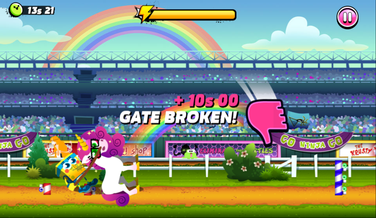 Nick Summer Sports Stars Horseback Riding Game Play Screenshot.