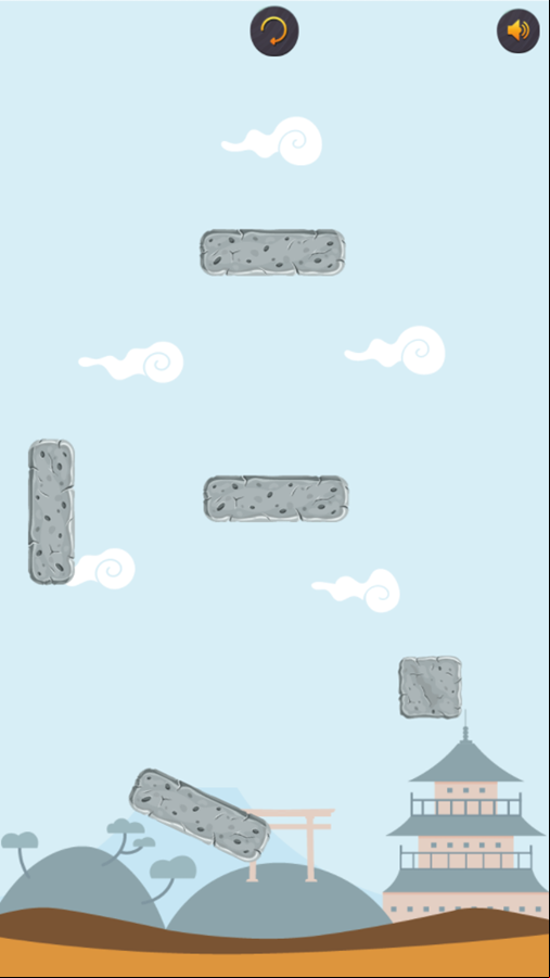 Ninja Blocks Destroys Game Level Progress Screenshot.
