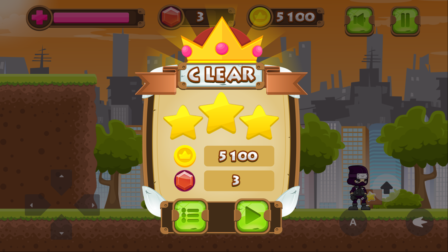Ninja Boy Adventure Game Level Complete Screenshot.