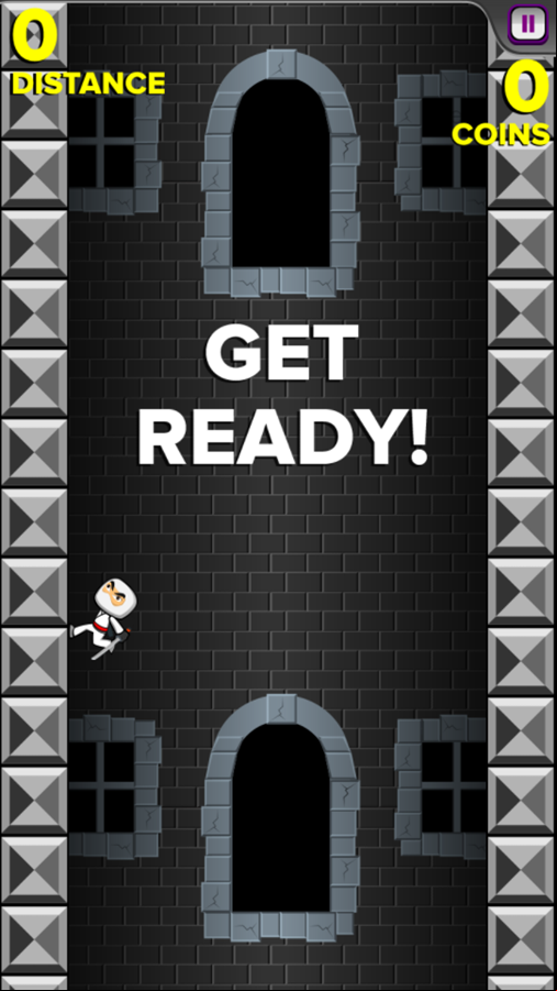 Ninja Gravity Game Start Screenshot.
