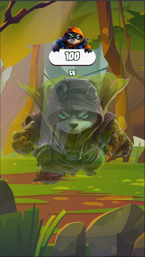 Ninja Panda Game Start Screenshot.