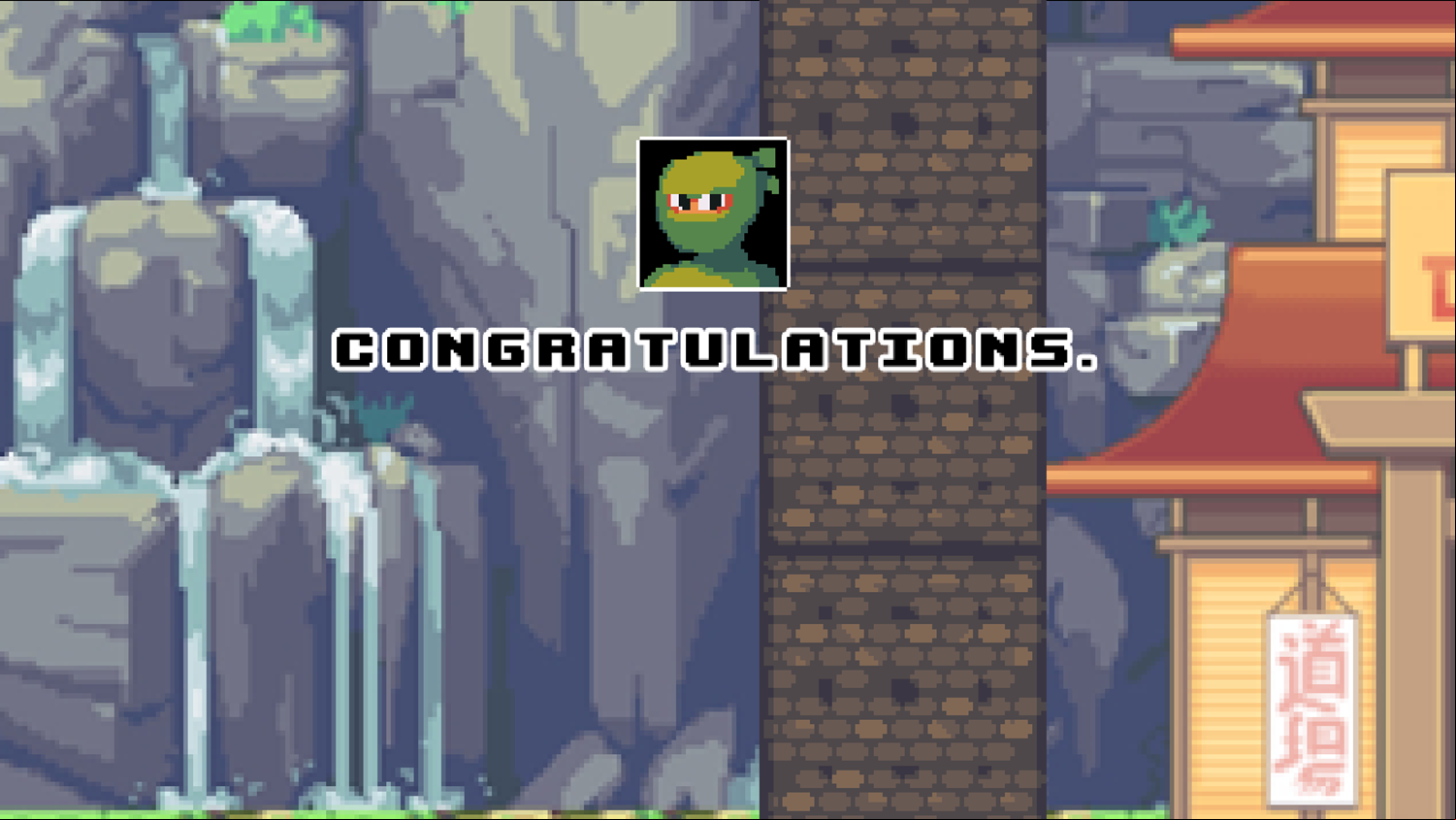Ninja Sword Adventure Game Beat Screen Screenshot.