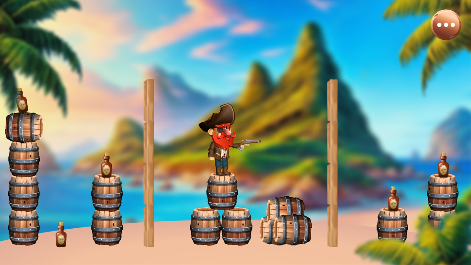 No More Rum Game Level With Boards Screenshot.
