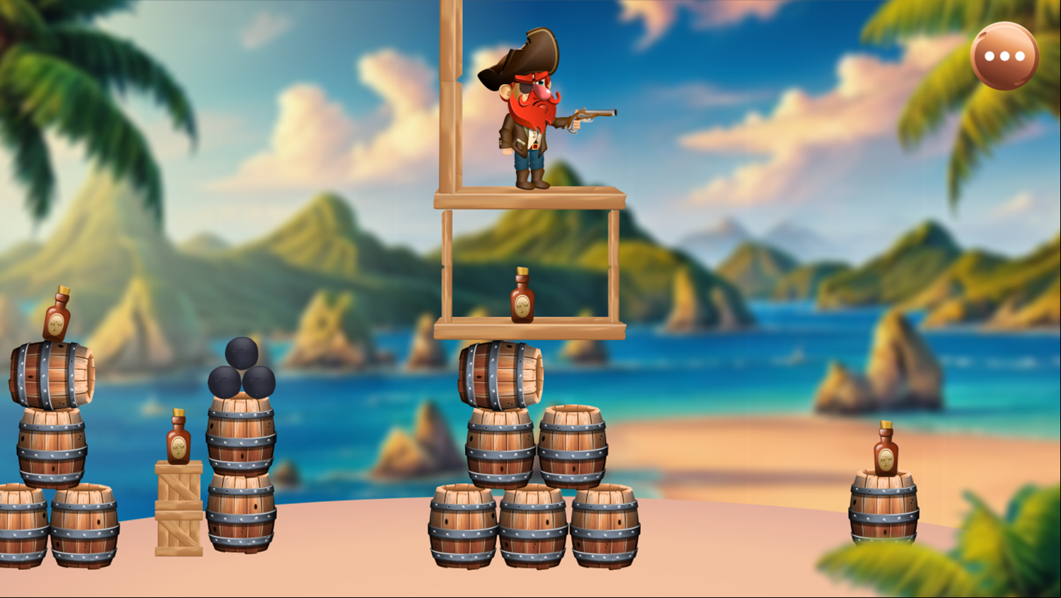 No More Rum Game Level Where You Have to Break Two Boards Screenshot.