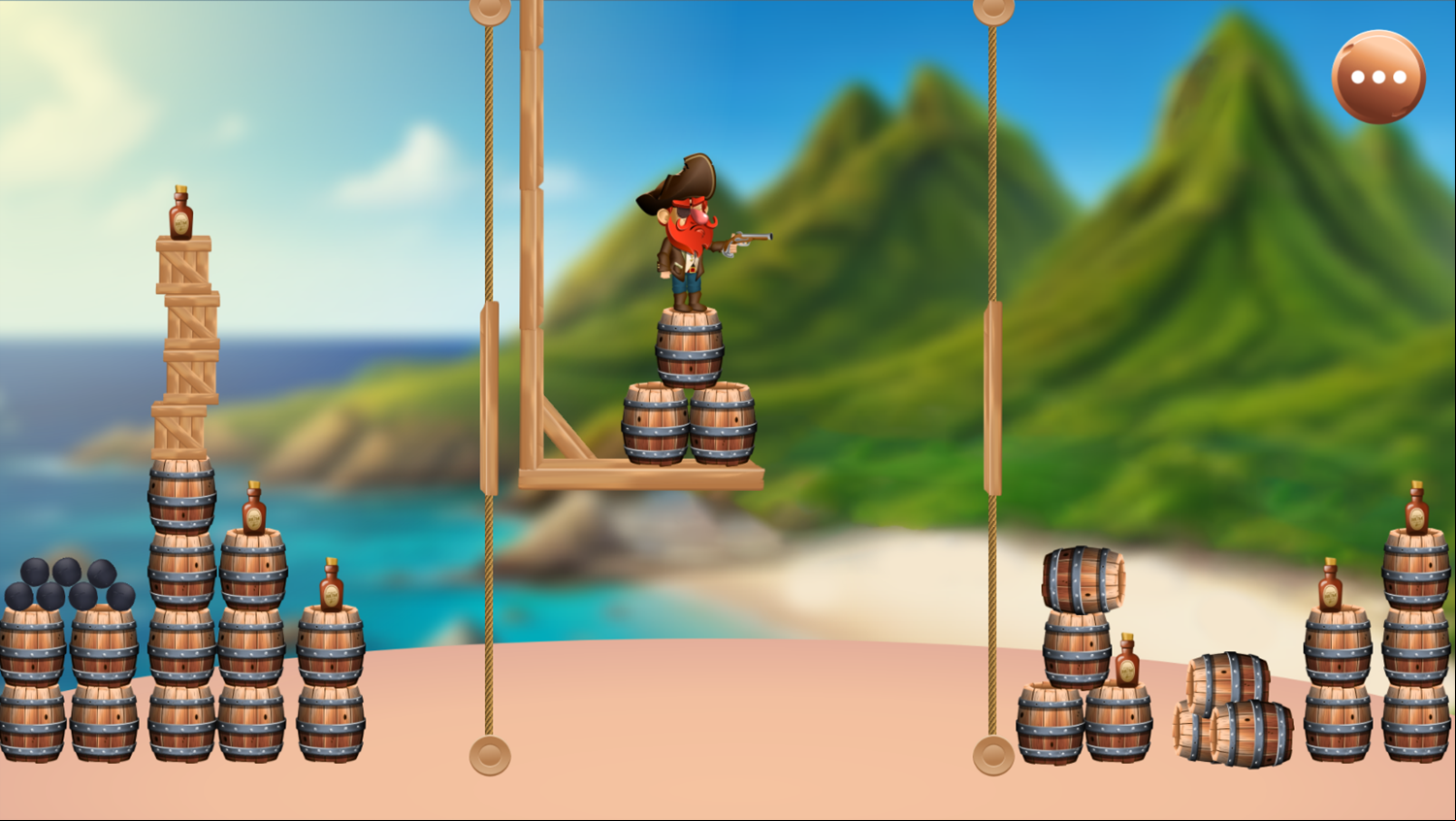 No More Rum Game Double Ricochet Level Screenshot.
