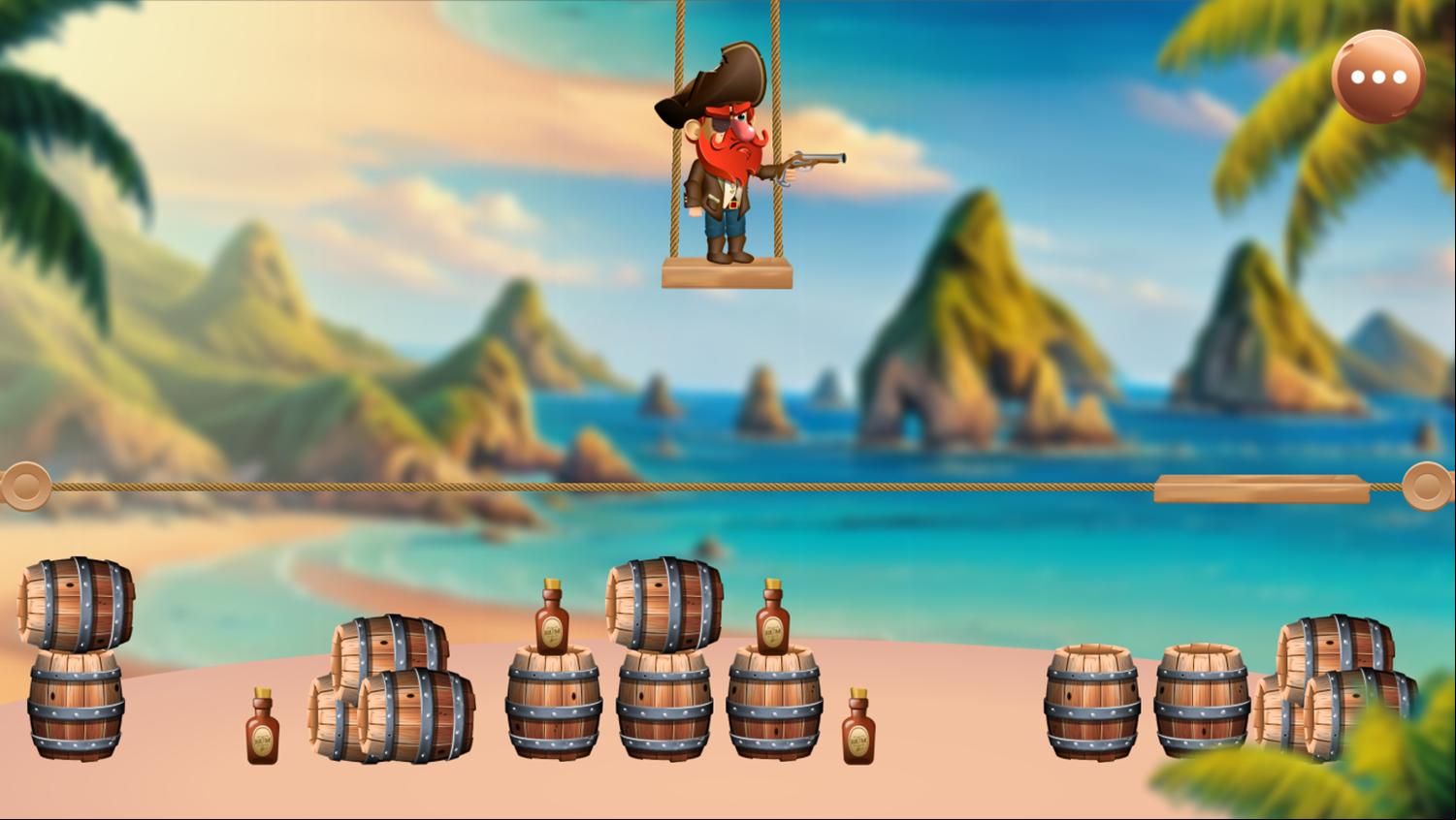 No More Rum Game Level With a Horizontal Moving Board Screenshot.