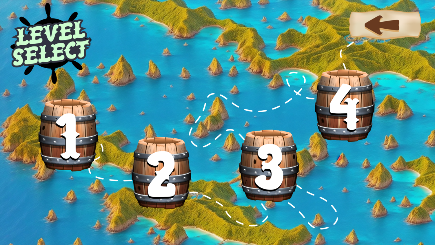 No More Rum Game Map Select Screen Screenshot.