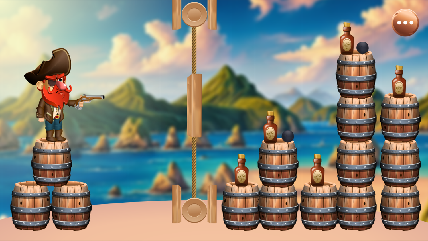 No More Rum Game Level With a Moving Board Screenshot.