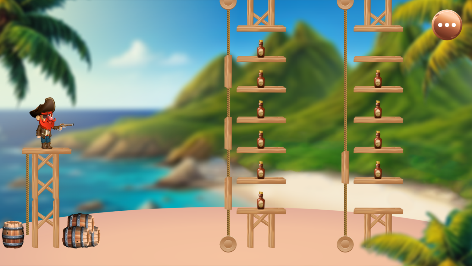 No More Rum Game Level With Multiple Vertical Moving Boards Screenshot.