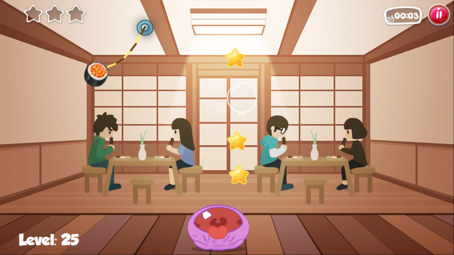 Nom Nom Yum Game Final Level Screenshot.