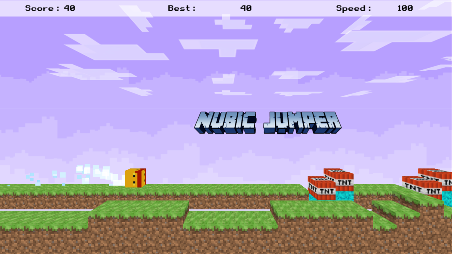 Nubic Jumper Game Start Screenshot.