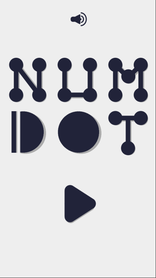 Num Dot Game Welcome Screen Screenshot.