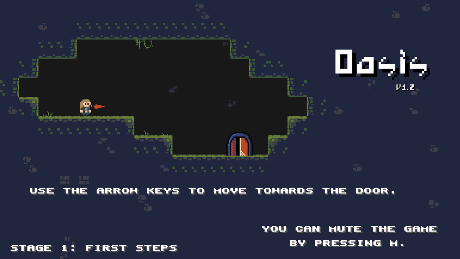 Oasis Game Welcome Screen Screenshot.