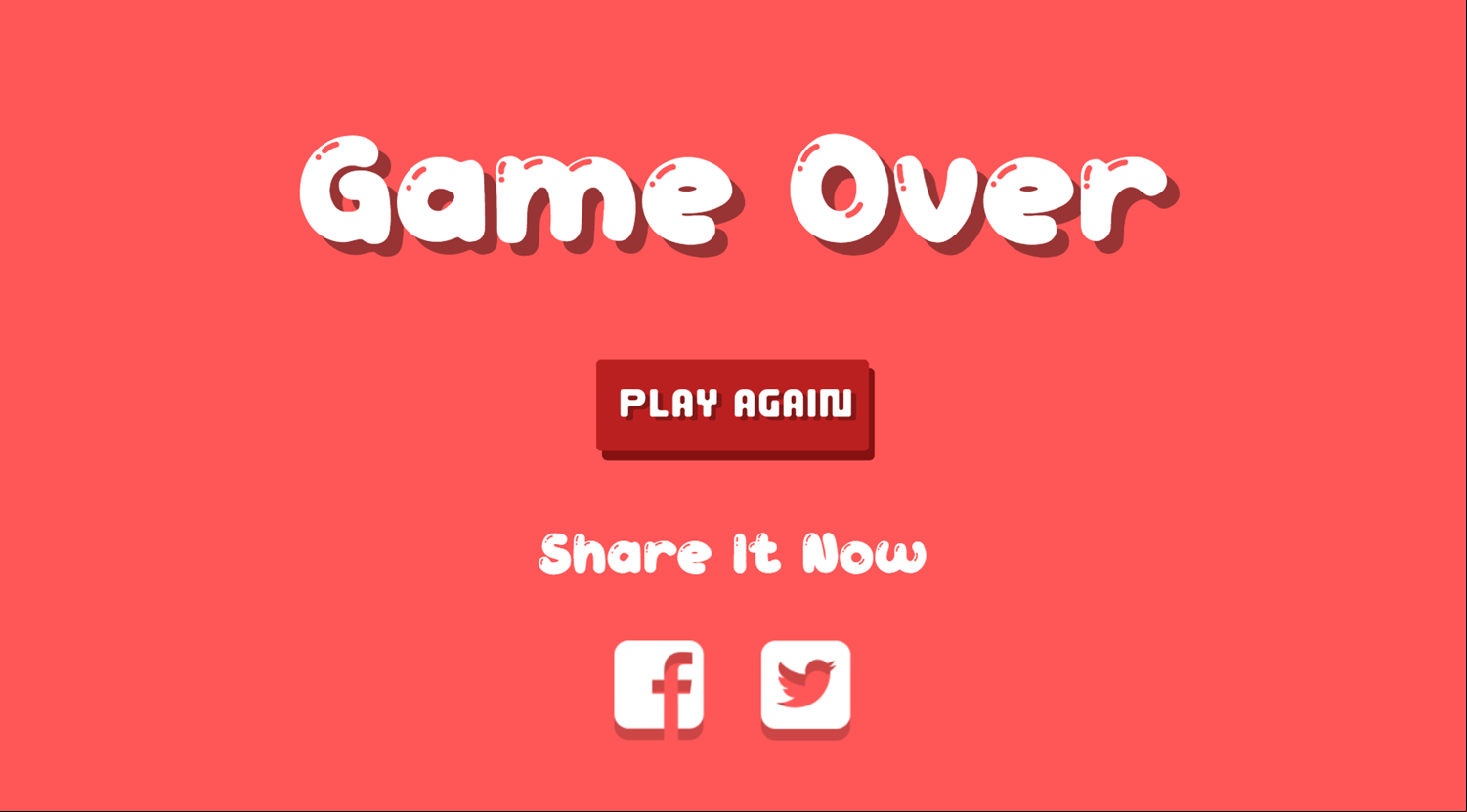 Odd One Out Game Over Screenshot.