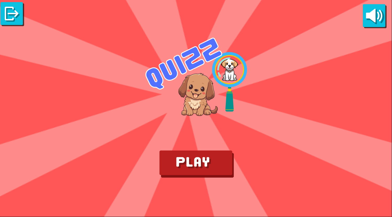 Odd One Out Game Welcome Screen Screenshot.