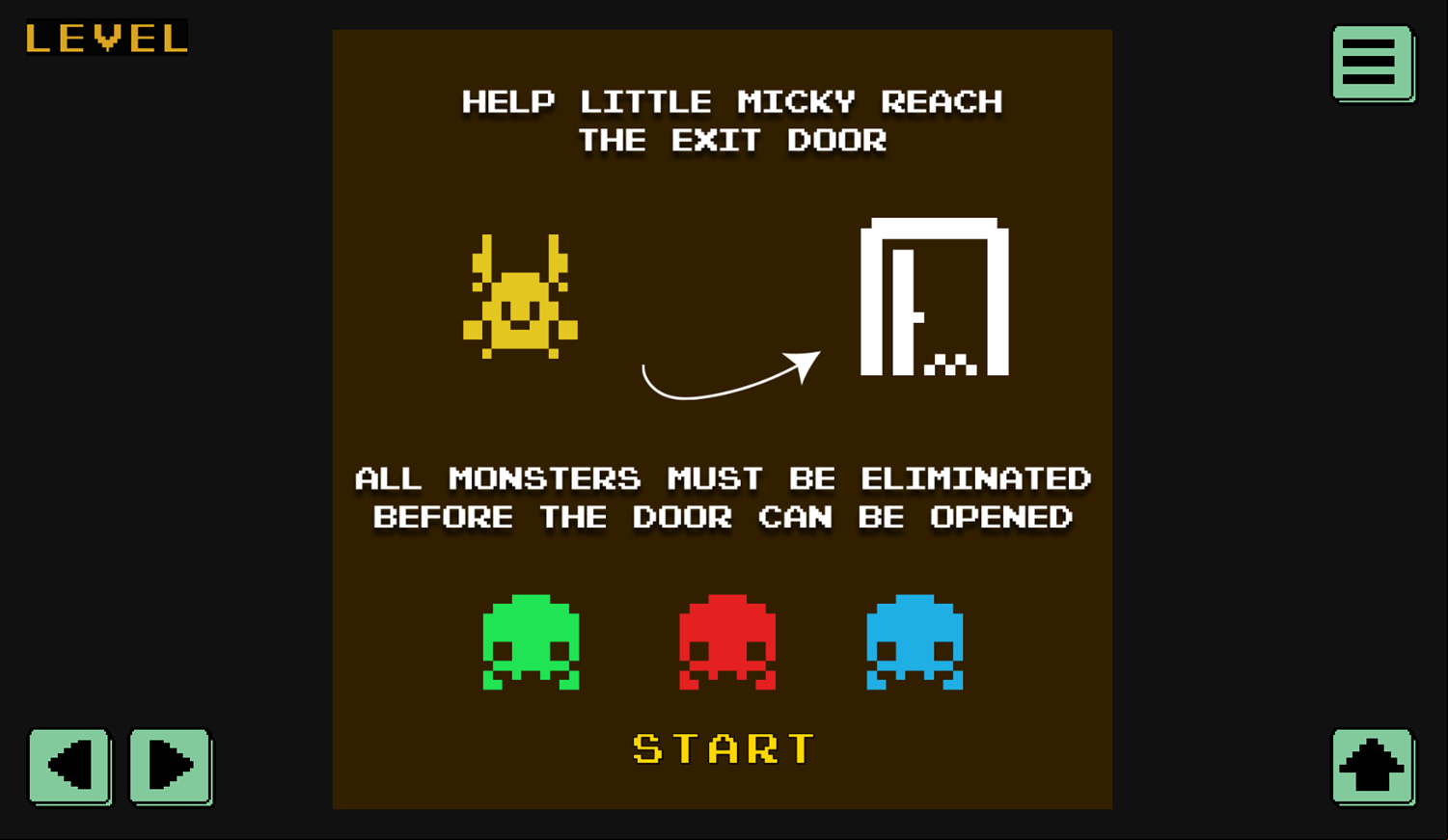 One Bit Survival Game How To Play Screenshot.