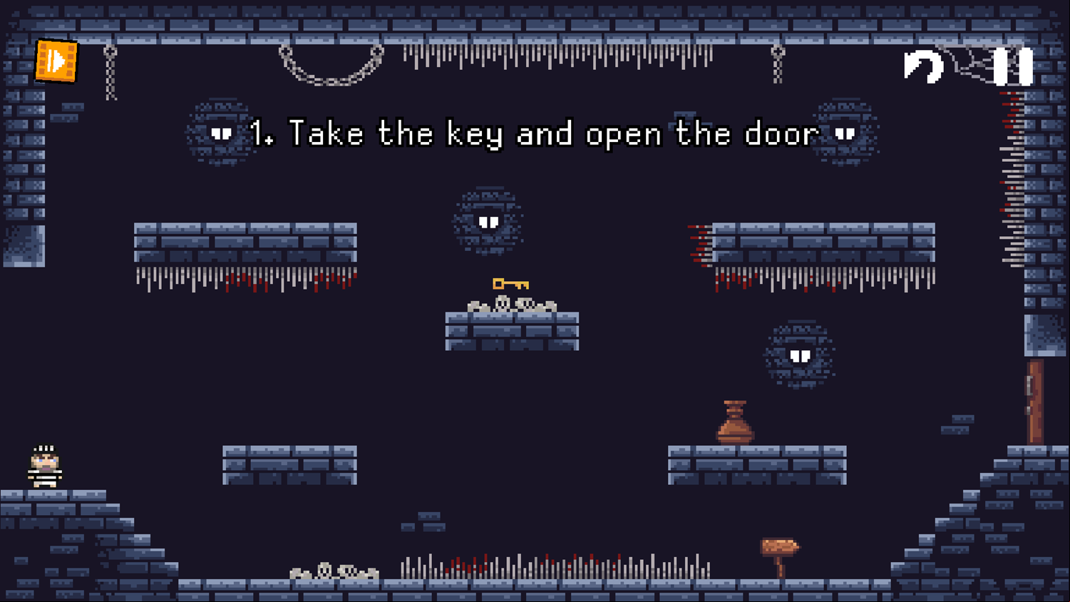 One Level Jailbreak Game How to Play Screen Screenshot.