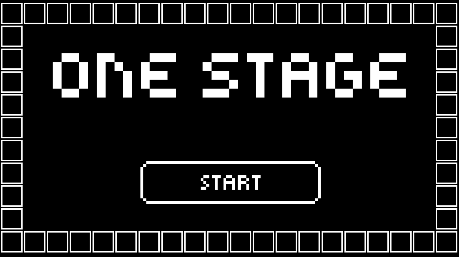 One Stage Game Welcome Screen Screenshot.