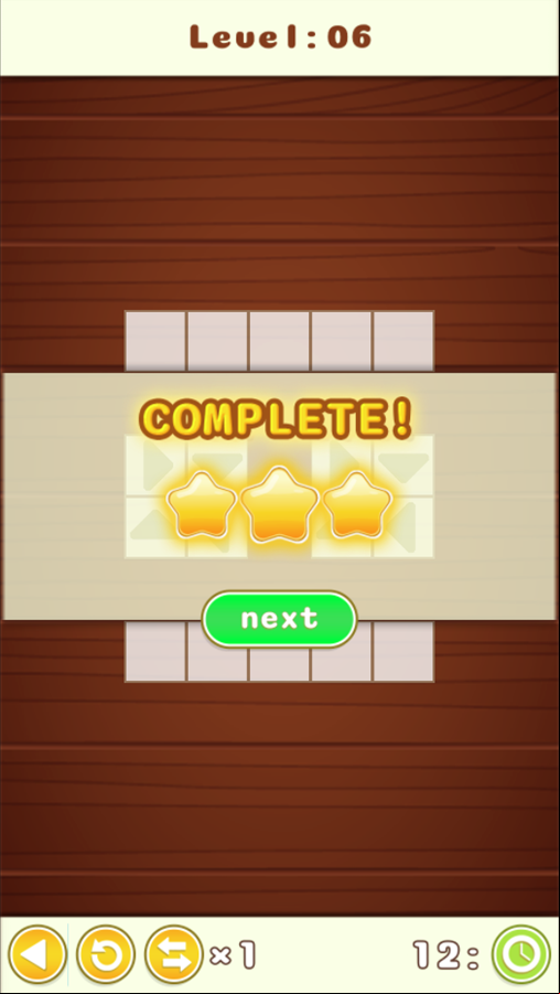 Onet Emoji Connect Game Level Complete Screen Screenshot.