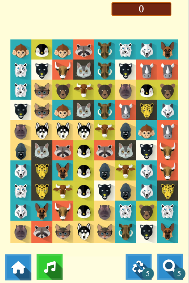 Onet Pet Matching Game Screenshot.