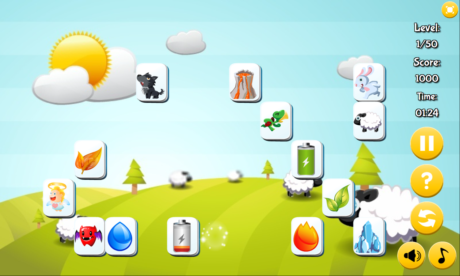 Opposites Attract Game Level Play Screenshot.
