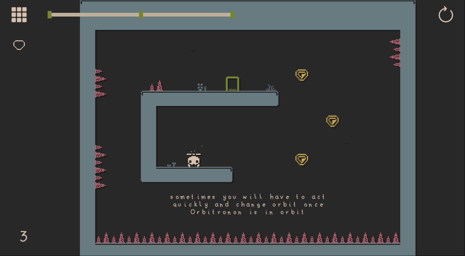 Orbitronon Game Play Tips Screenshot.