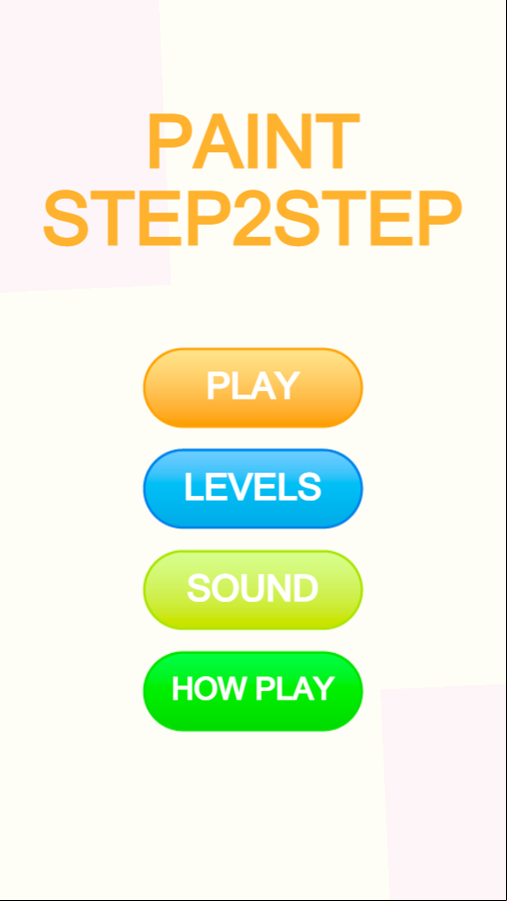 Paint Step2Step Game Welcome Screen Screenshot.