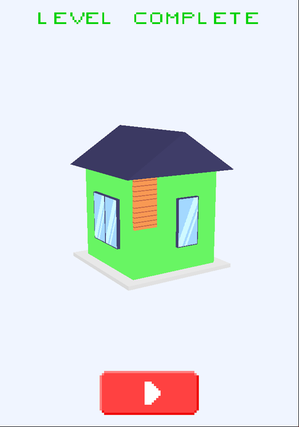 Paint the House Game Level Complete Screenshot.