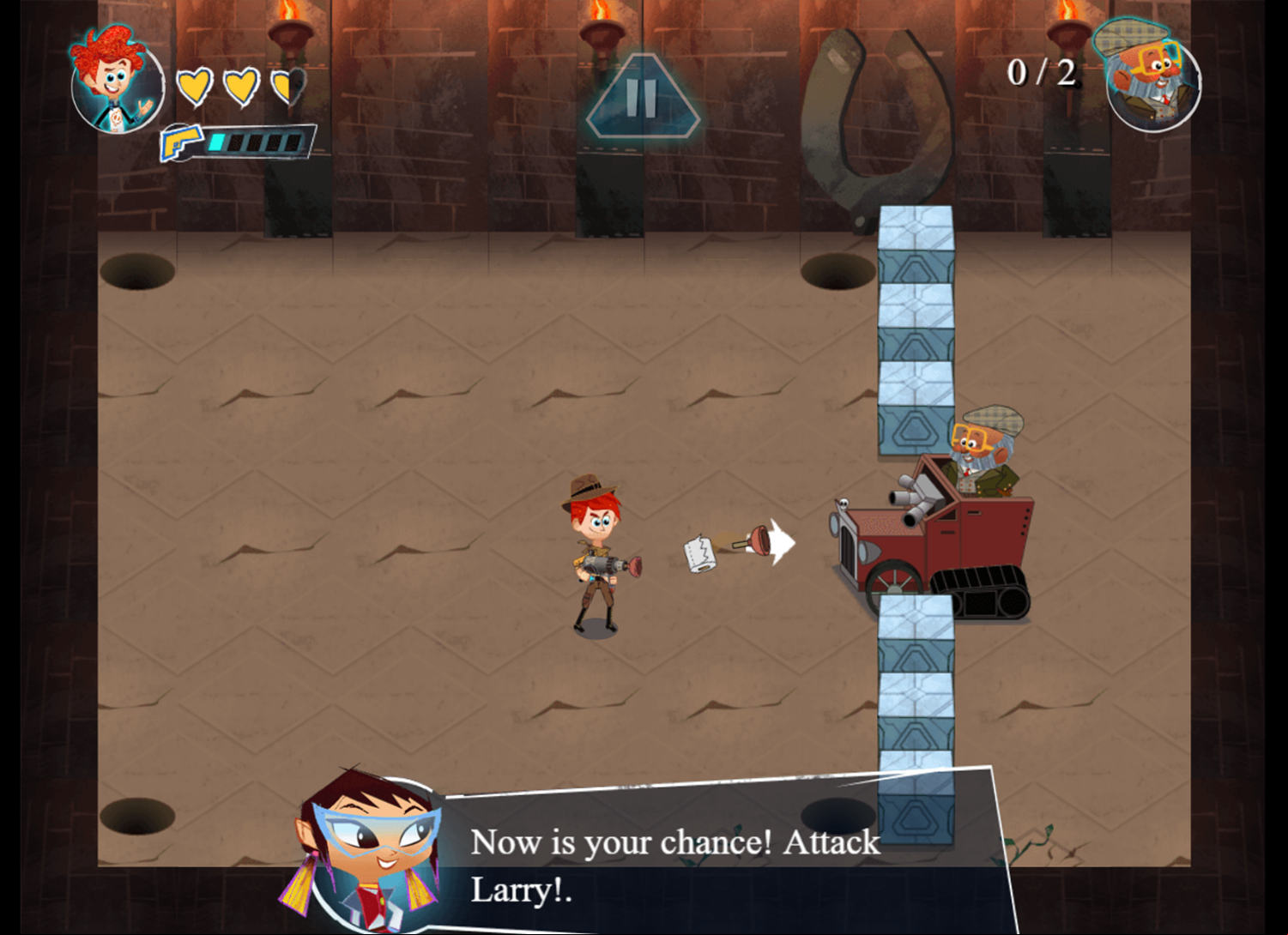 Penn Zero Part Time Hero Zap Trap Game Attack Larry Screenshot.