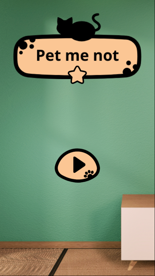 Pet Me Not Game Welcome Screen Screenshot.