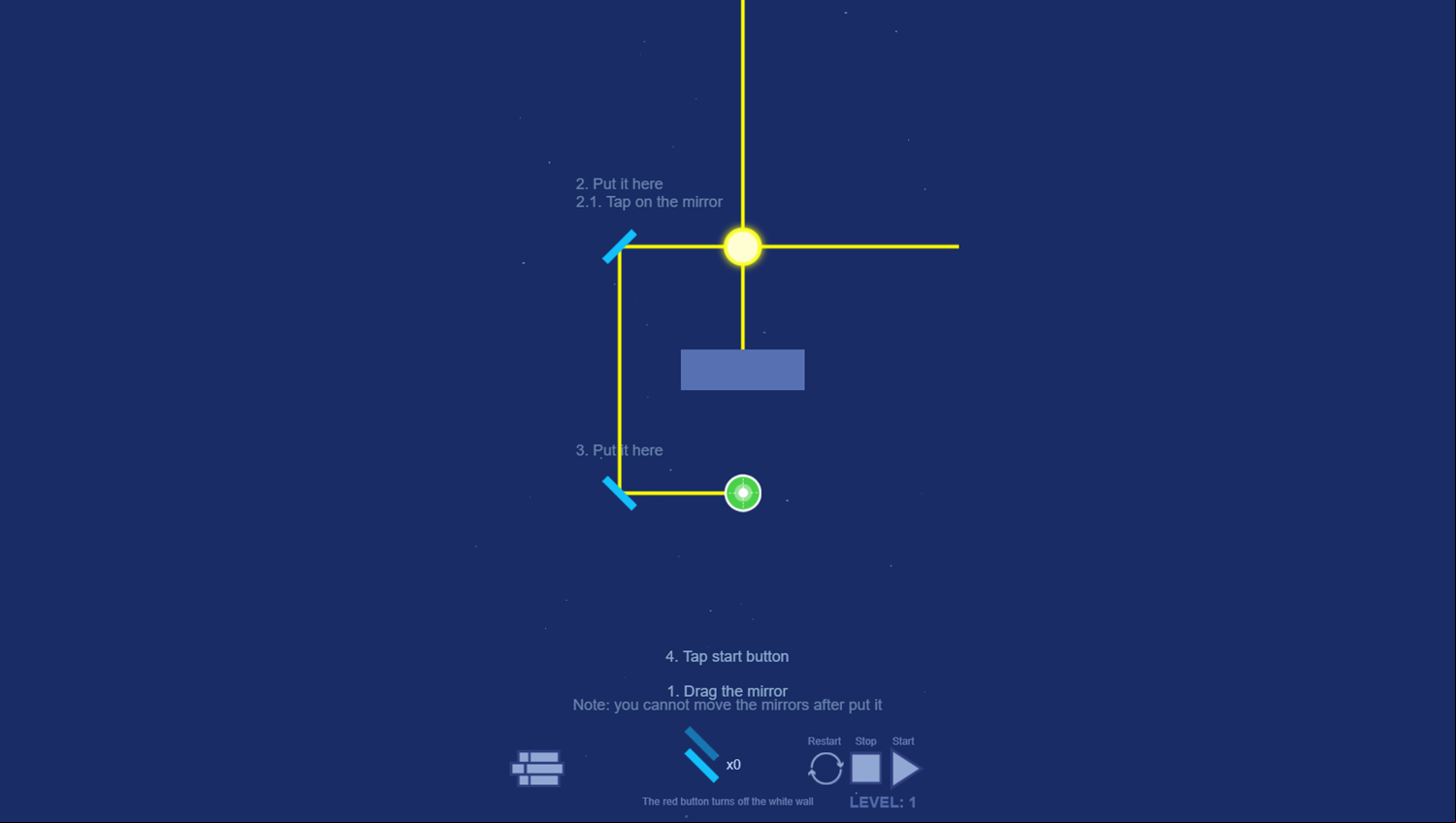 Photon Path Game Level Play Screenshot.