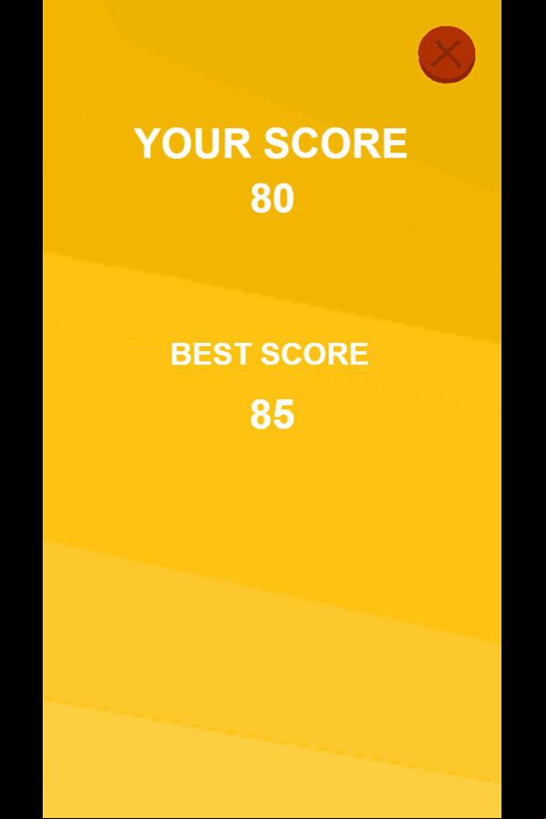 Piano Tiles Game Over Score Screenshot.