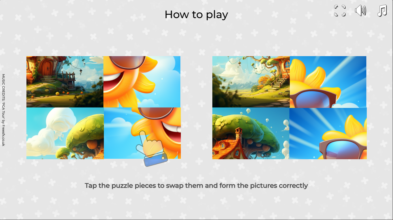Picture Swap Game How To Play Screenshot.