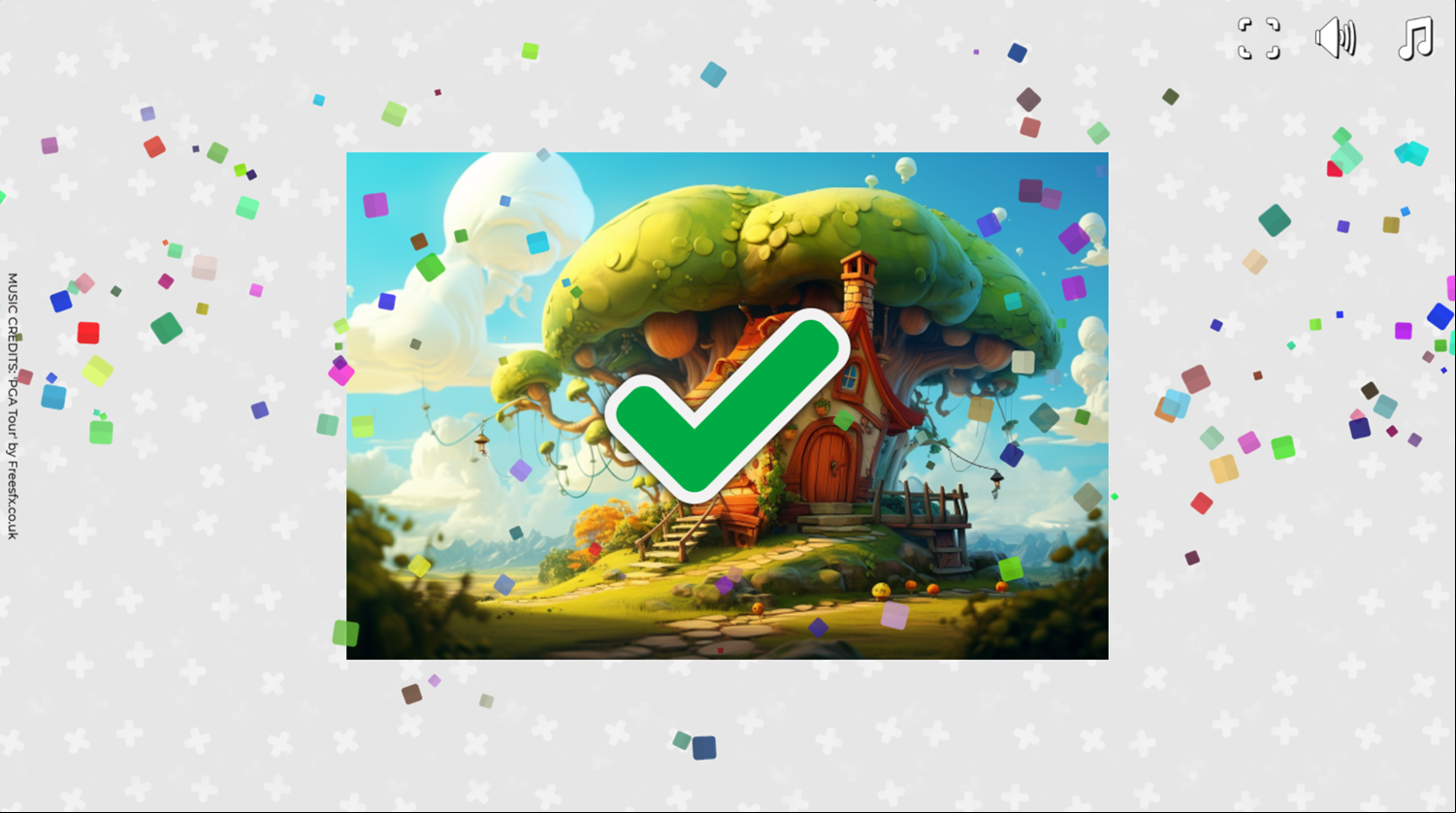 Picture Swap Game Level Complete Screenshot.