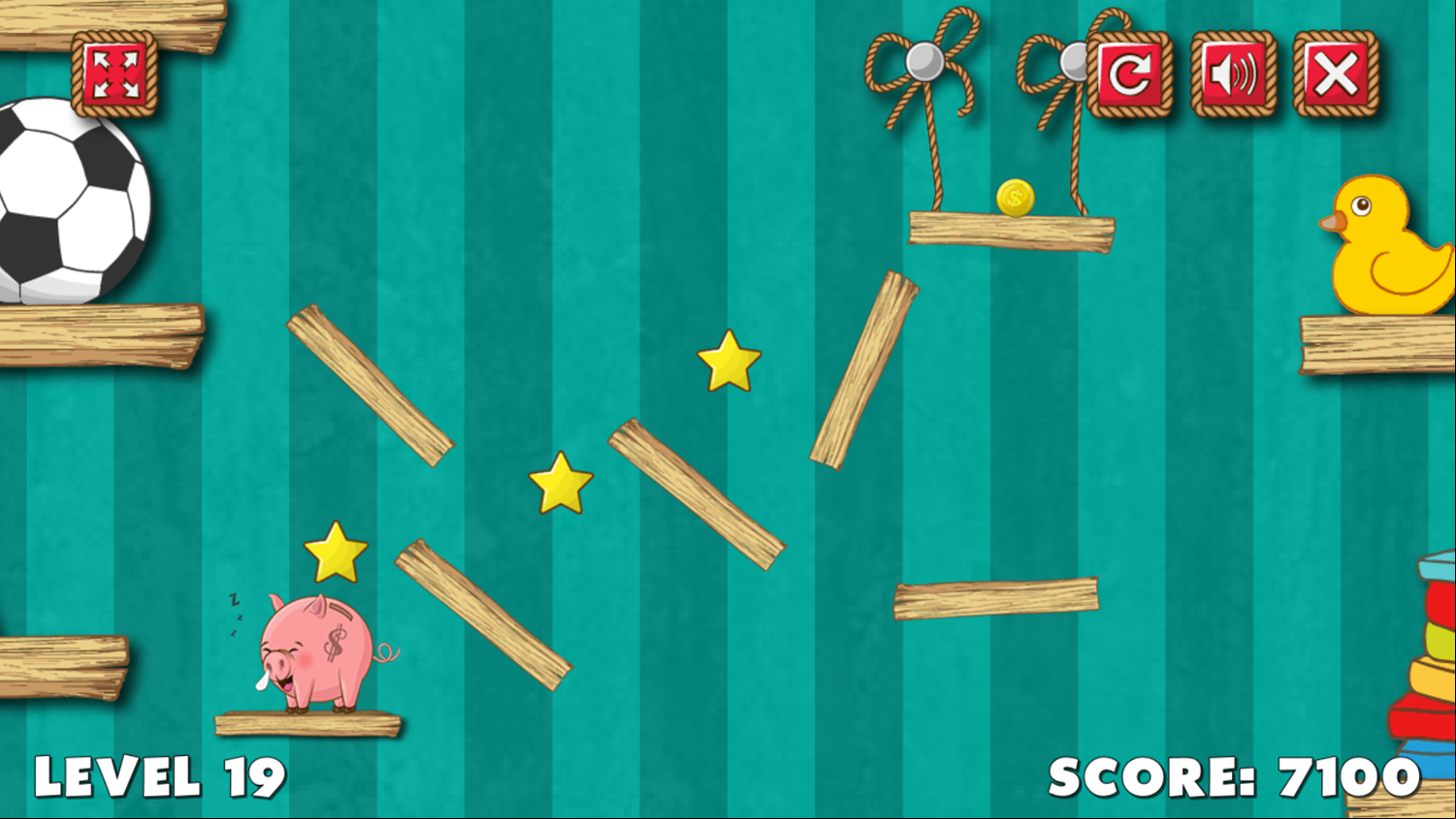 Piggy Bank Adventure Game Level Challenge Screenshot.