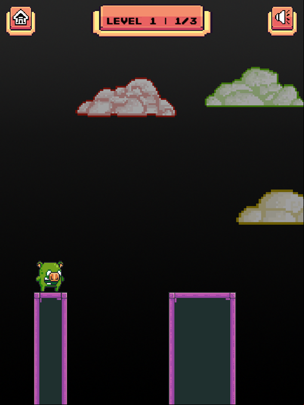 Piggy Stack Game Start Screenshot.
