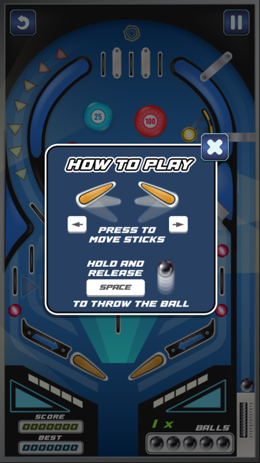 Pinball Master Game How To Play Screenshot.