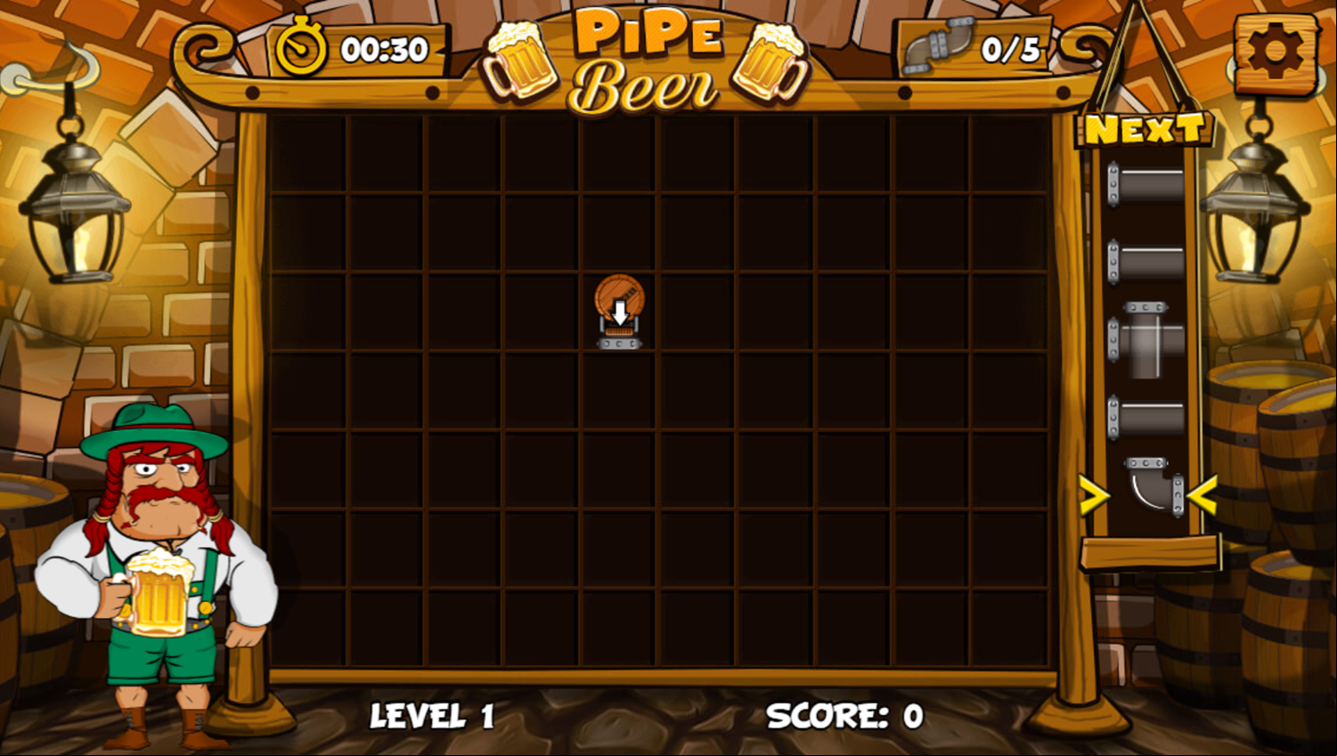 Pipe Beer Game Level Start Screenshot.