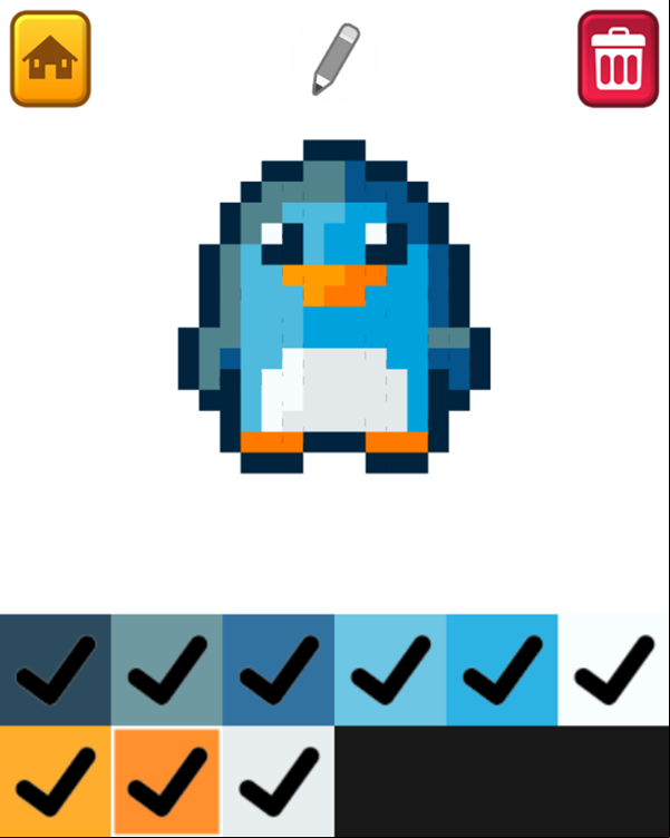 Pixel Artist Game Colored Artwork Screenshot.
