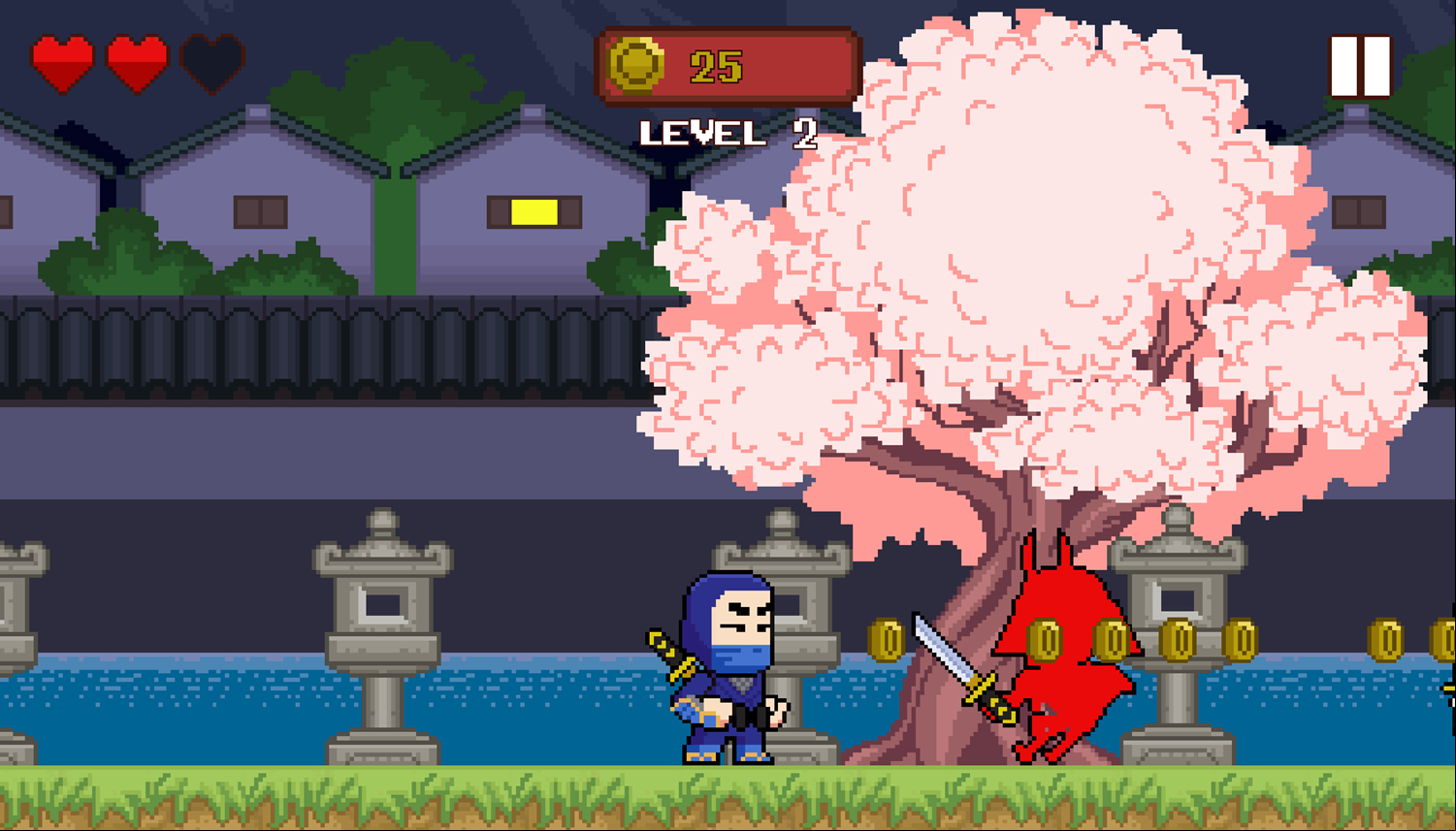 Pixel Ninja Adventure Game Play Screenshot.