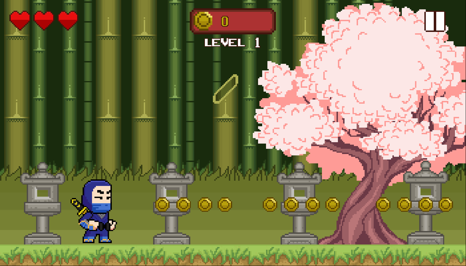 Pixel Ninja Adventure Game Stage Start Screenshot.