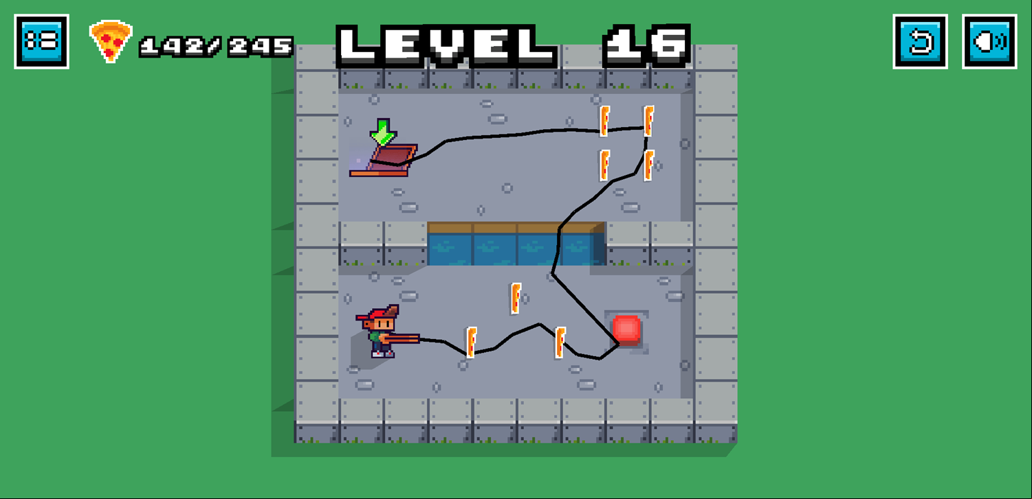 Pizza Guy Puzzle Game Red Switch Screenshot.