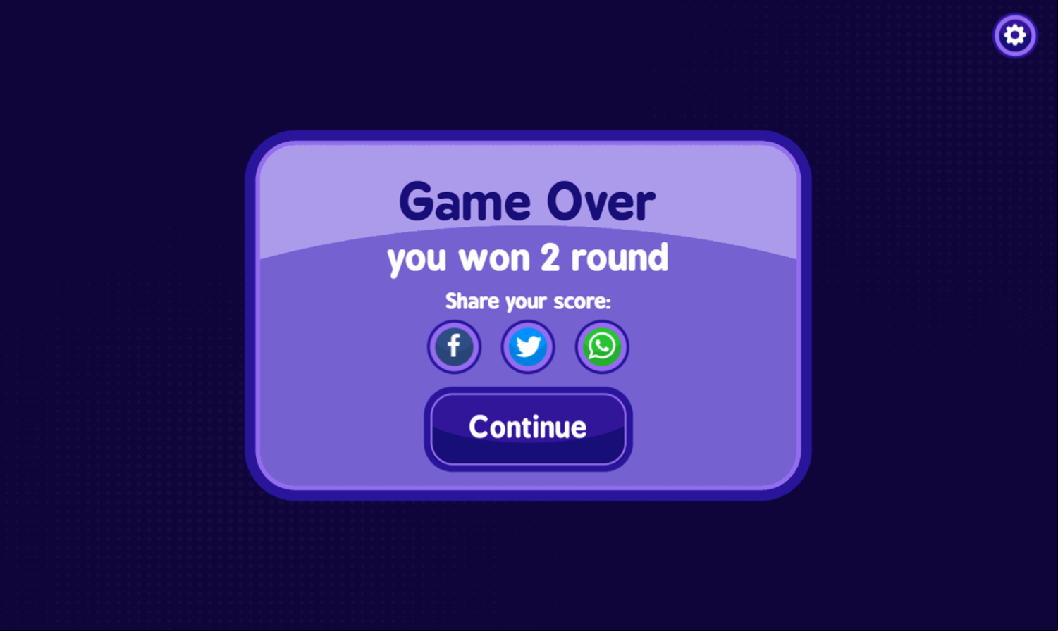 Play Connect Four Game Over Screenshot.