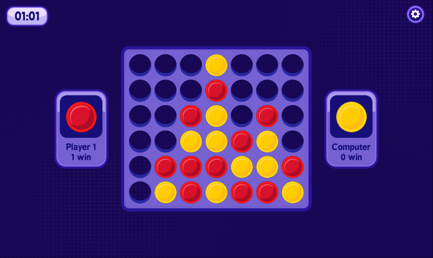 Play Connect Four Game Get Pattern Screenshot.