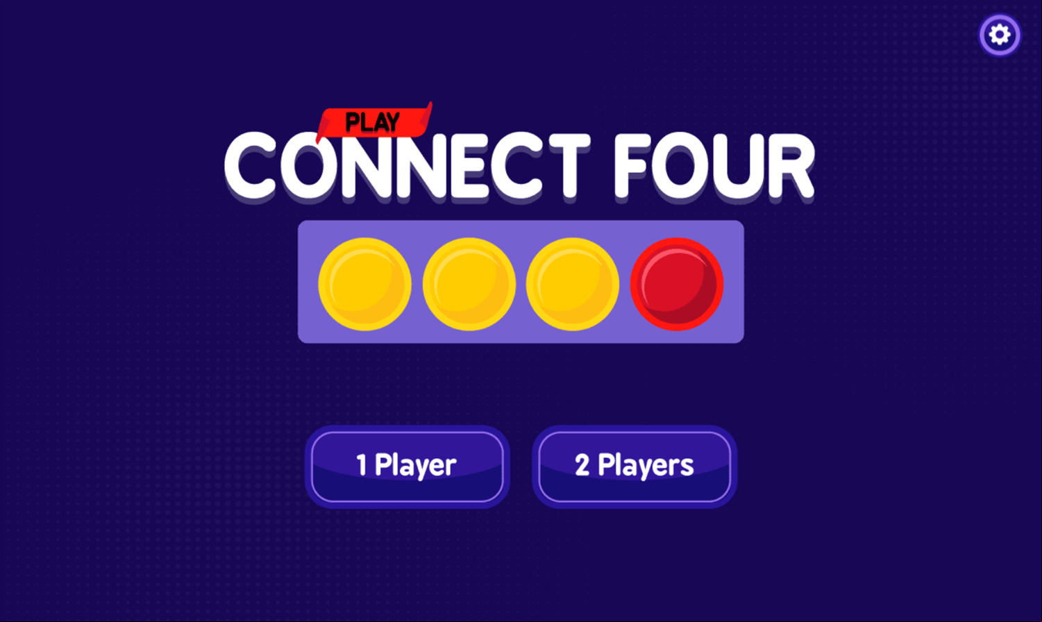 Play Connect Four Game Player Select Screenshot.