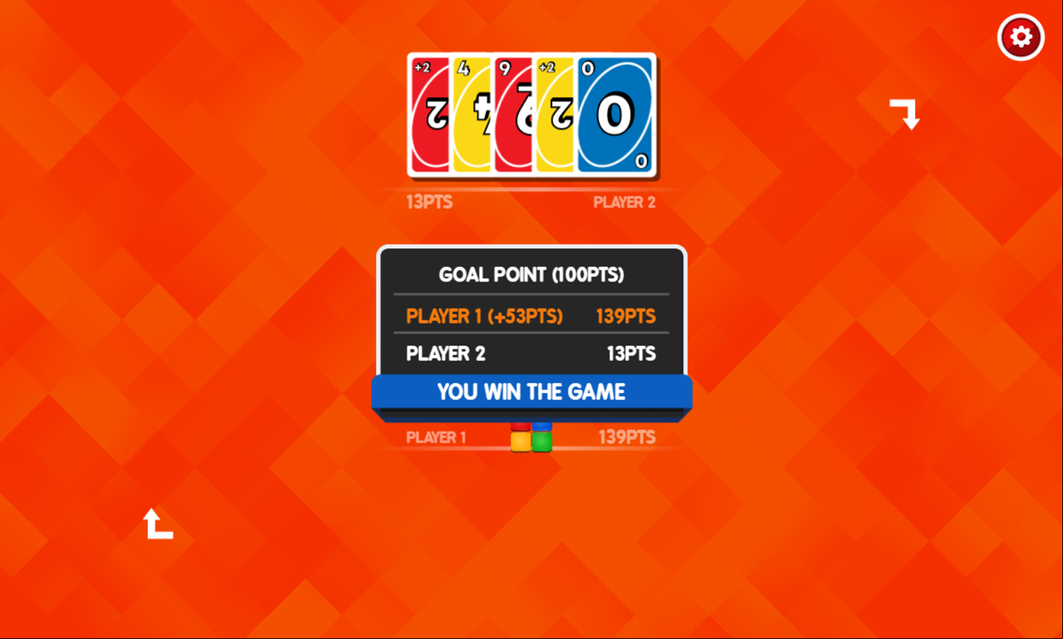 Play Four Colors Game Win Screenshot.