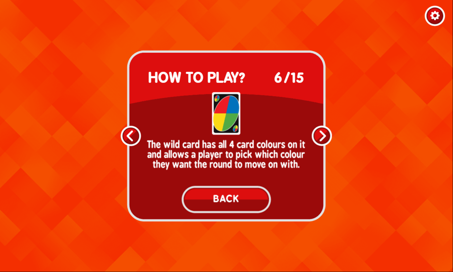 Play Four Colors Game Wild Card Screenshot.